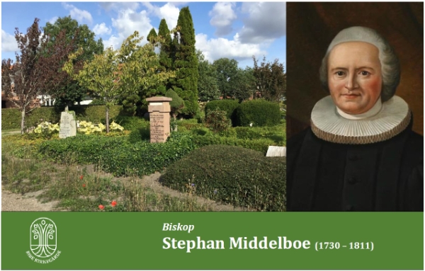 Biskop Middelboe's gravsted og portræt billede
